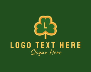 Luck - Clover Leaf Saint Patrick logo design