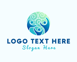 Social - Playful Group People logo design