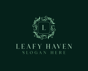 Organic Floral Leaves logo design