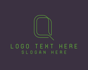 Lettermark - Tech Customer Service Chat logo design
