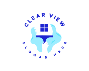 Window Cleaning Squeegee logo design