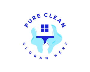 Window Cleaning Squeegee logo design