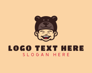 Asian - Bear Hat Kid logo design