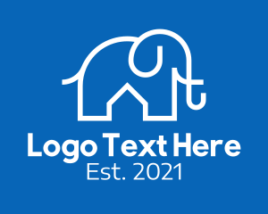 House - Elephant House Zoo logo design