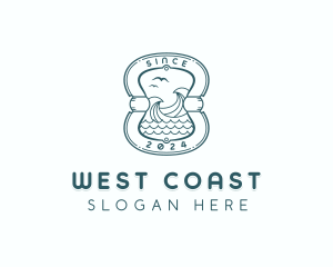 Waves Coast Surfing logo design