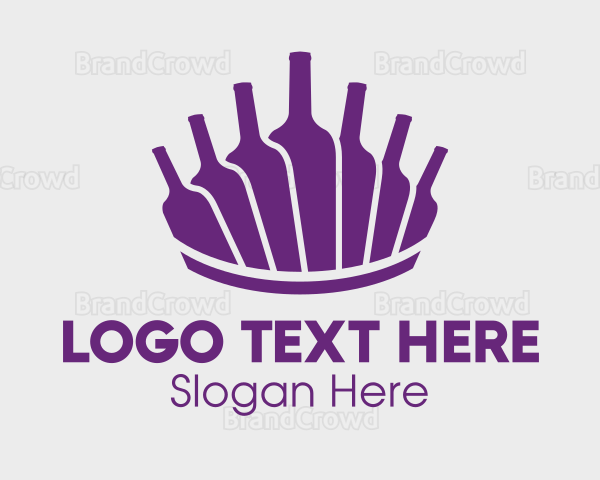 Purple Wine Bottles Logo