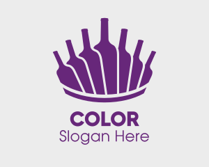 Purple Wine Bottles Logo
