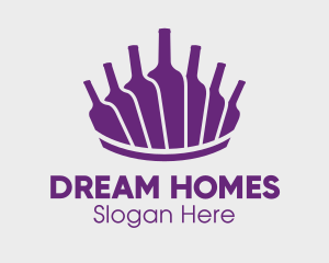 Purple Wine Bottles Logo