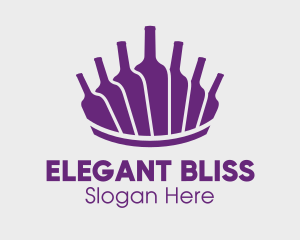 Purple Wine Bottles Logo