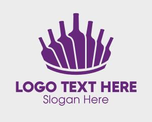 Purple Wine Bottles Logo