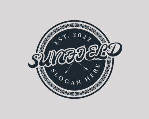 Streetwear - Hipster Arrow Cursive logo design