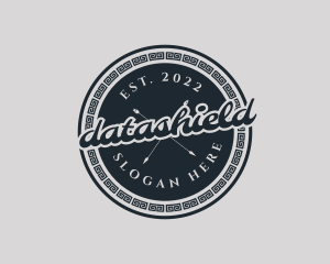 Hiphop - Hipster Arrow Cursive logo design