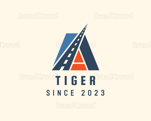 Highway Road Letter A Logo