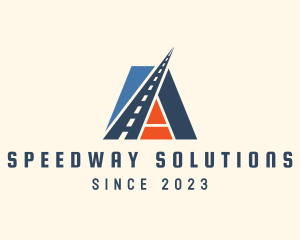 Roadway - Highway Road Letter A logo design