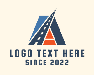 Roadway - Highway Road Letter A logo design