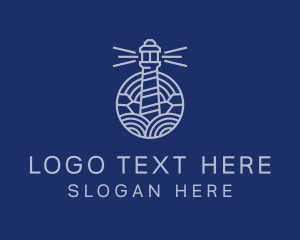 Nostalgic - Lighthouse Beacon Tower logo design