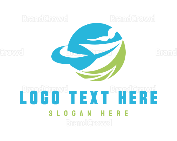 Logistics Courier Airplane Logo