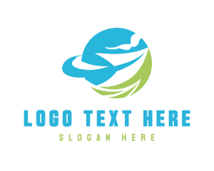Logistics Courier Airplane Logo