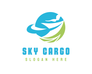 Logistics Courier Airplane logo design