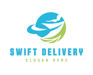 Logistics Courier Airplane logo design