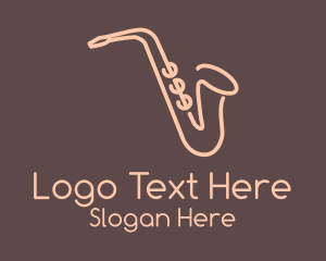 Musical - Music Saxophone Monoline logo design
