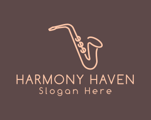 Musical - Music Saxophone Monoline logo design