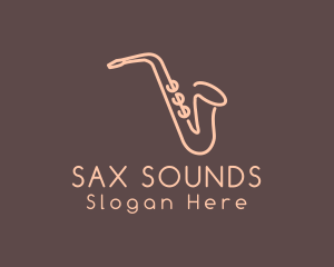 Sax - Music Saxophone Monoline logo design