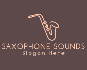 Saxophone - Music Saxophone Monoline logo design