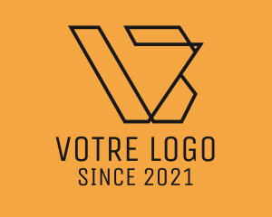 Construction Letter V logo design