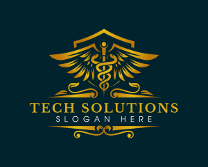 Shield - Caduceus Medical Hospital logo design