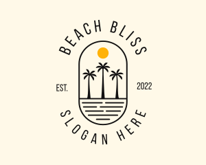 Swimwear - Tropical Palm Tree Travel logo design