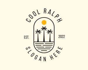 Travel - Tropical Palm Tree Travel logo design