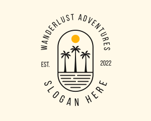 Travel - Tropical Palm Tree Travel logo design