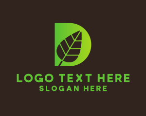 Environmental Leaf Letter D Logo