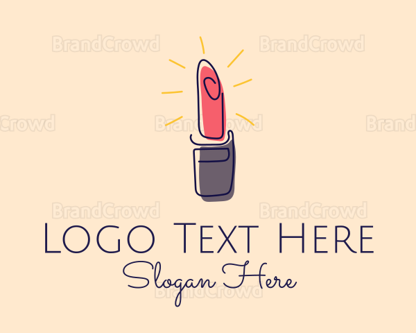 Lipstick Makeup Outline Logo Brandcrowd Logo Maker