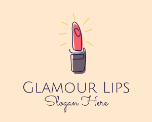 Lipstick - Lipstick Makeup Outline logo design