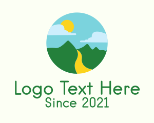 Glamping - Provincial Mountain Scenery logo design