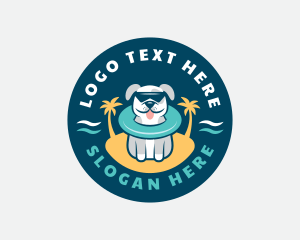Sea - Summer Beach Dog logo design