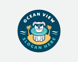 Summer Beach Dog logo design