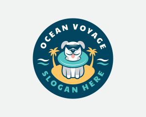 Summer Beach Dog logo design