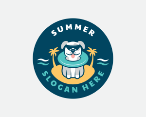 Summer Beach Dog logo design