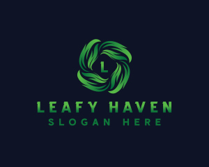 Natural Botanical Leaves  logo design