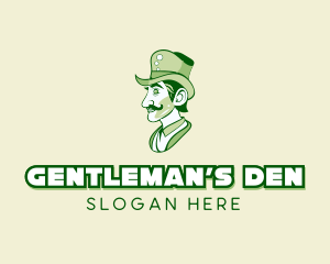 Irish Leprechaun Gentleman logo design