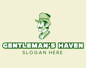 Irish Leprechaun Gentleman logo design