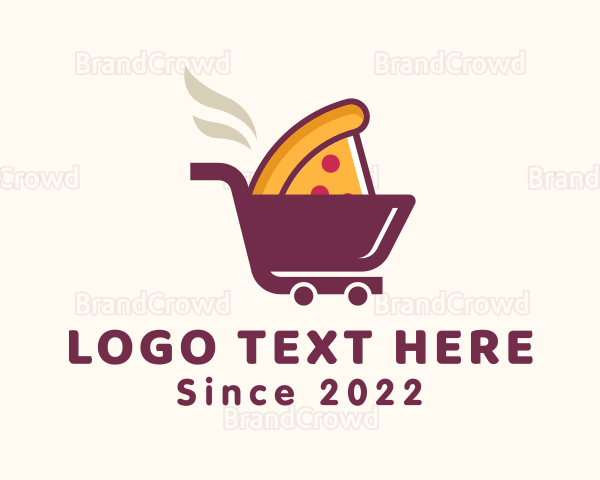 Pizza Delivery Cart Logo