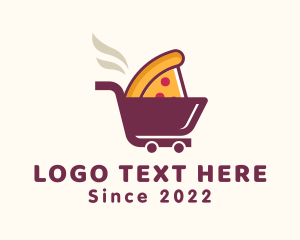 Food Stall - Pizza Delivery Cart logo design