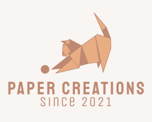 Papercraft - Play Kitten Origami logo design