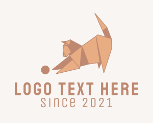 Paper - Play Kitten Origami logo design