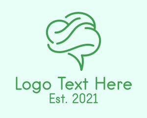 Mind - Green Brain Psychology logo design