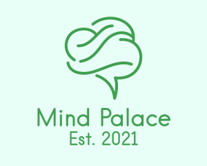 Memory - Green Brain Psychology logo design